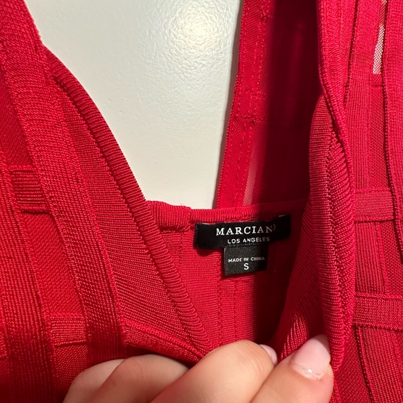Marciano Red Bandage Bodycon Mini Dress - Picture 3 of 3